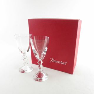 バカラ(Baccarat)の美品 Baccarat バカラ ベガ ワイングラス L 2客 ペア H18 SY9225P (グラス/カップ)