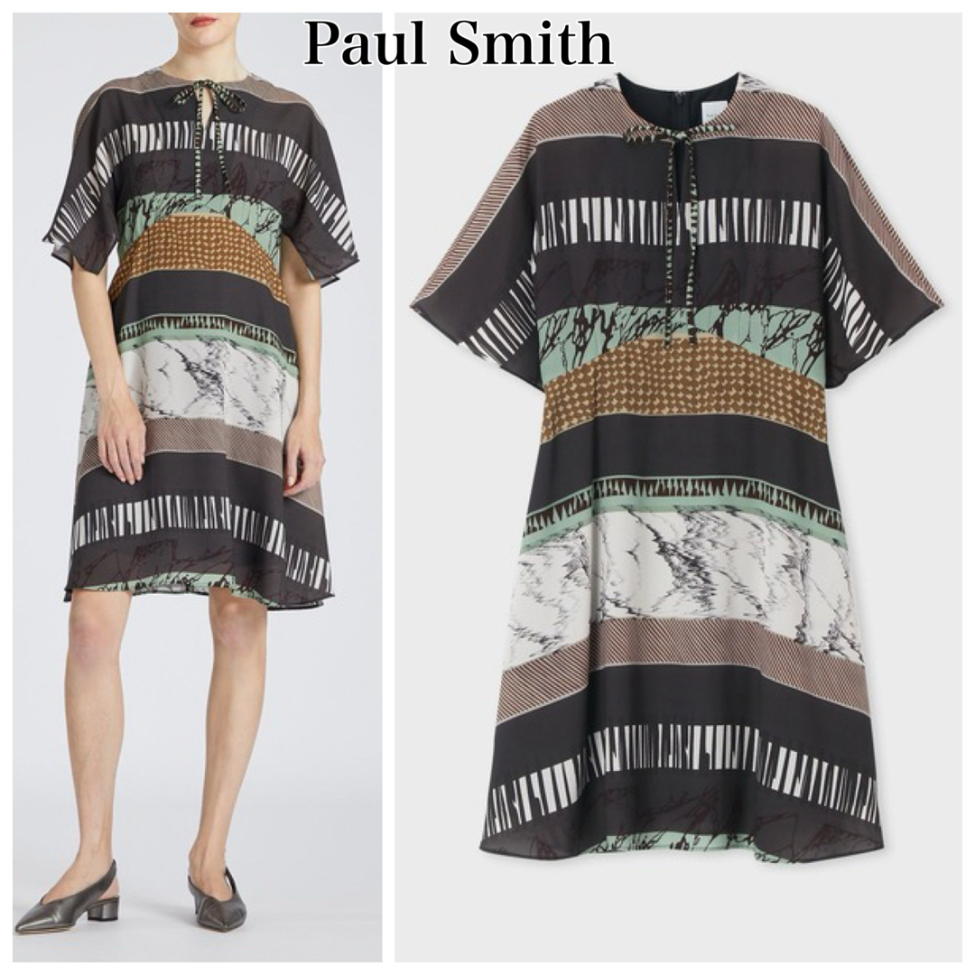 Paul Smith(ポールスミス)のPaul Smith ウィメンズ  Aseembled Stripe ワンピース レディースのワンピース(ひざ丈ワンピース)の商品写真