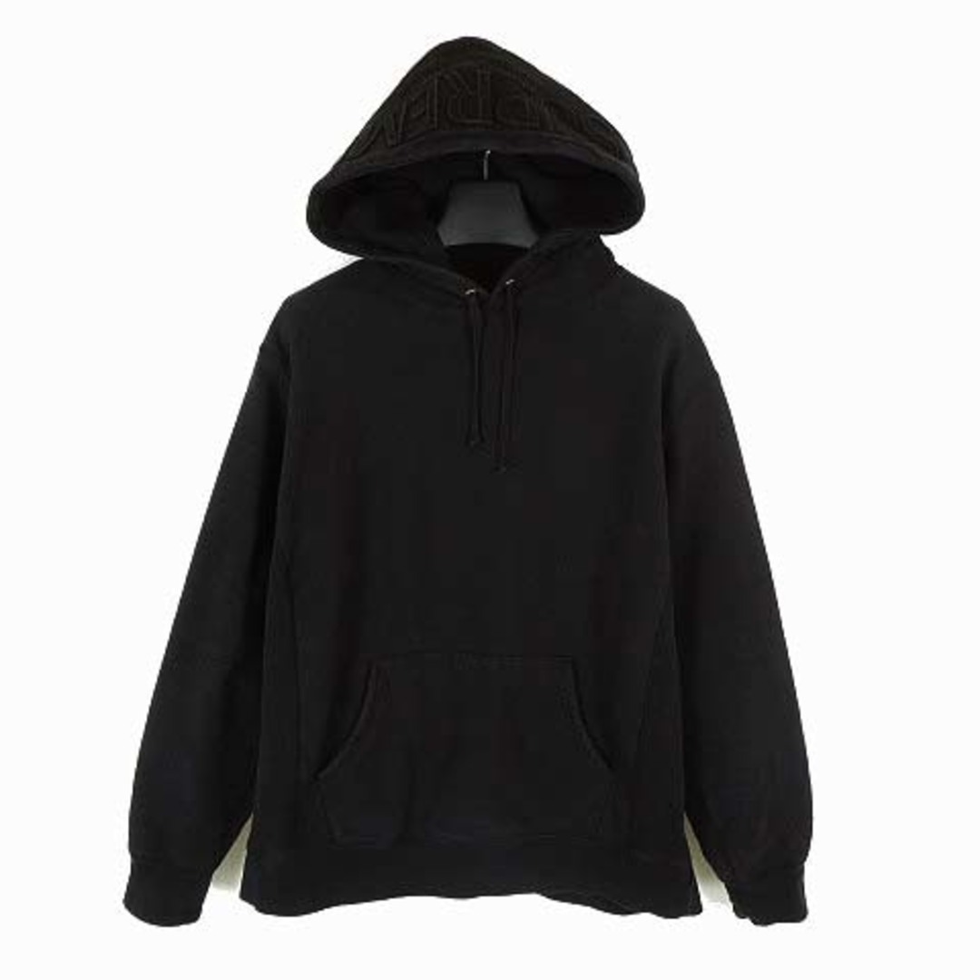 Supreme(シュプリーム)のシュプリーム 17AW エンボス ロゴ スウェットパーカー XL 黒 正規品 メンズのトップス(パーカー)の商品写真