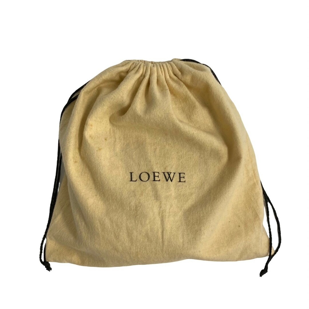 LOEWE(ロエベ)の極 美品 希少品 袋付き LOEWE ロエベ アナグラム ロゴ 総柄 レザー ミニ ショルダーバッグ ポシェット サコッシュ ブラック 21304 レディースのバッグ(ショルダーバッグ)の商品写真