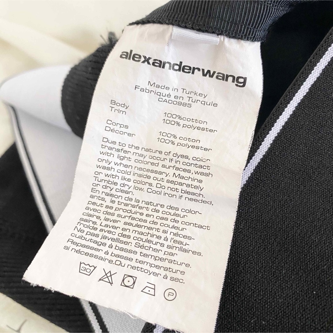 Alexander Wang(アレキサンダーワン)のALEXANDER WANG ロゴ スウェット ミニスカート S ブラック レディースのスカート(ミニスカート)の商品写真