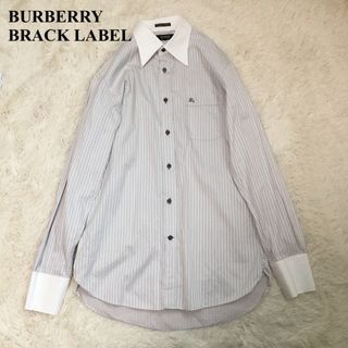 バーバリーブラックレーベル(BURBERRY BLACK LABEL)のバーバリーブラックレーベル　長袖シャツ　ストライプ(シャツ)