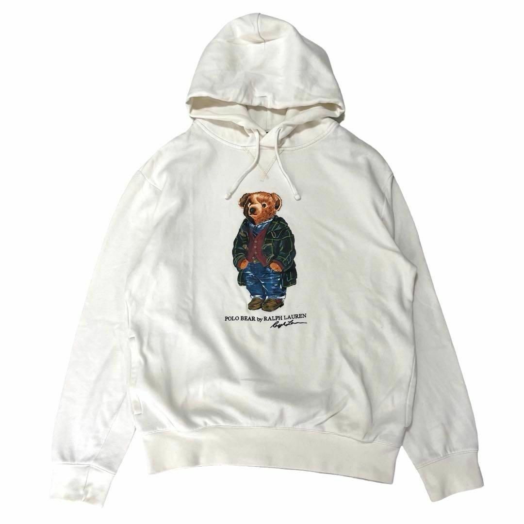 POLO RALPH LAUREN(ポロラルフローレン)の9671 ポロラルフローレン フーディースウェット ポロベア ホワイト M～ メンズのトップス(パーカー)の商品写真