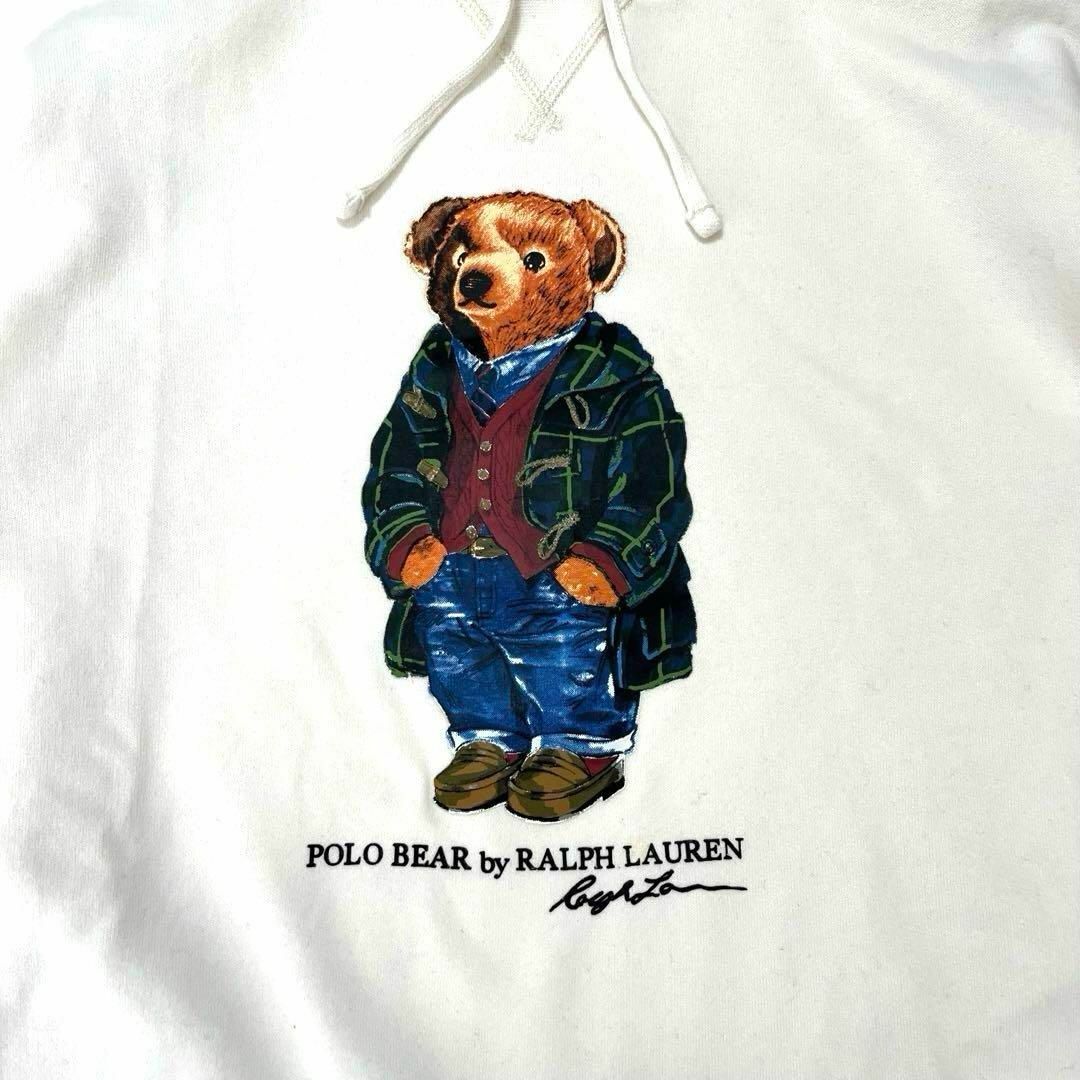 POLO RALPH LAUREN(ポロラルフローレン)の9671 ポロラルフローレン フーディースウェット ポロベア ホワイト M～ メンズのトップス(パーカー)の商品写真