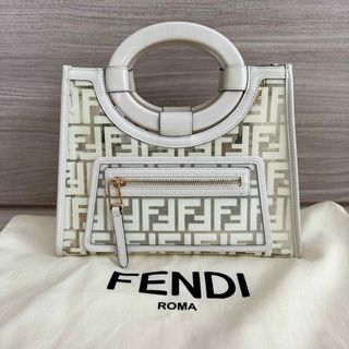 フェンディ(FENDI)のFENDI フェンディ　ラナウェイショッパー ハンドバッグ ビニール　クリア(ハンドバッグ)