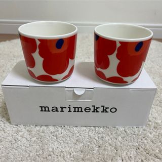 マリメッコ(marimekko)の新品　marimekko マリメッコ　ラテマグ　ウニッコ　レッド(食器)