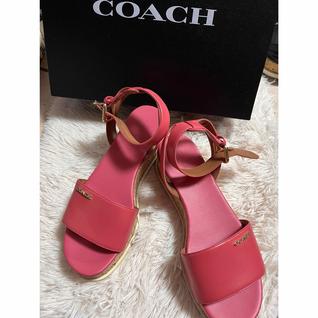 COACH(コーチ)の【美品】COACHコルクウェッジサンダル レディースの靴/シューズ(サンダル)の商品写真