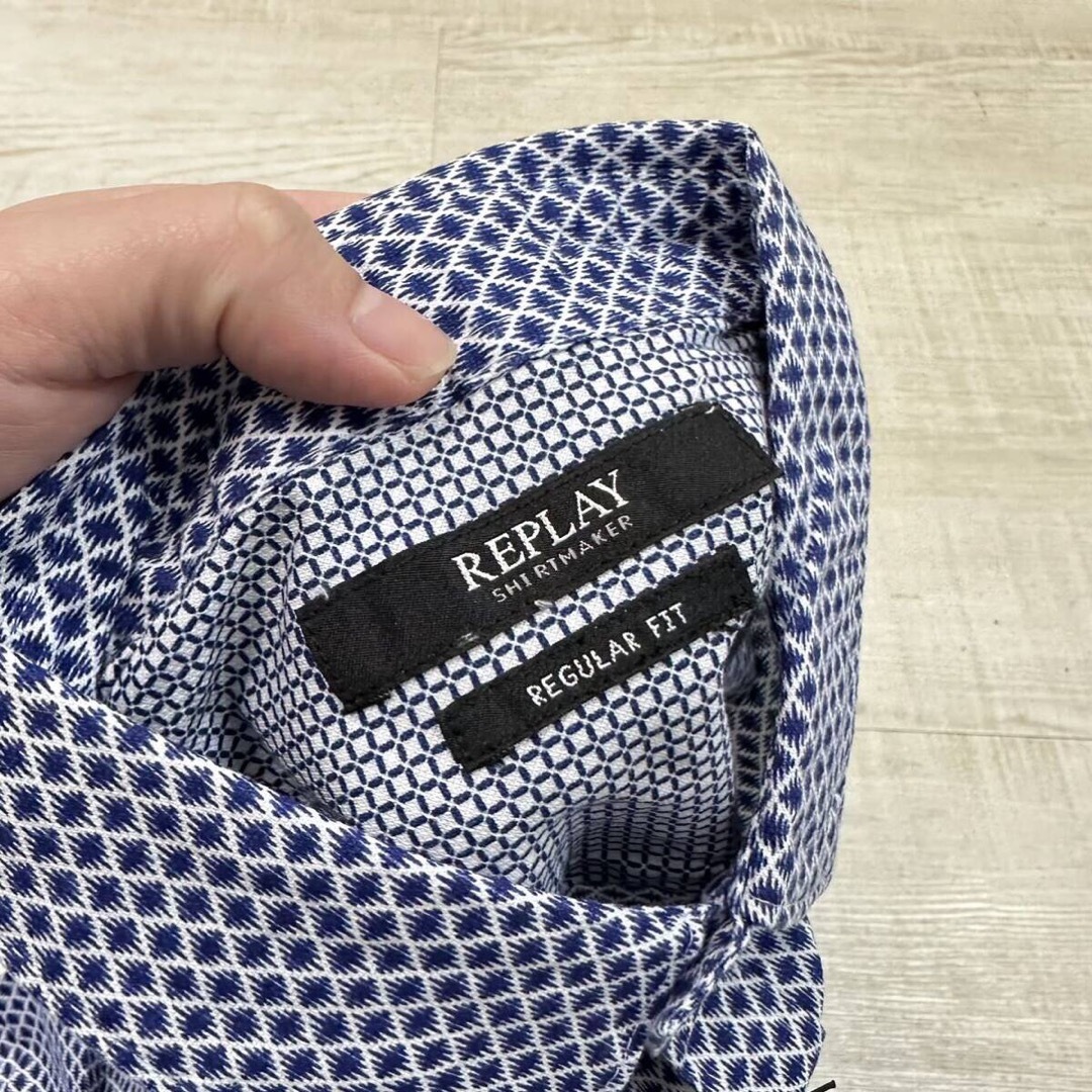 Replay(リプレイ)の新品 REPLAY レギュラー フィット 総柄 長袖 シャツ 刺繍 サイズ XS メンズのトップス(シャツ)の商品写真