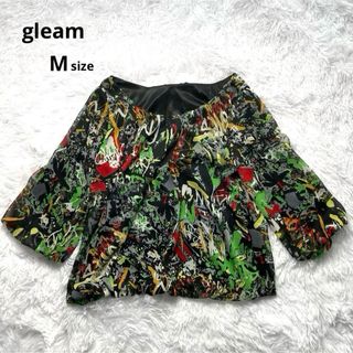 グリーム(gleam)のgleam ブラウス トップス M 総柄 派手 art プリントアート 古着女子(シャツ/ブラウス(長袖/七分))