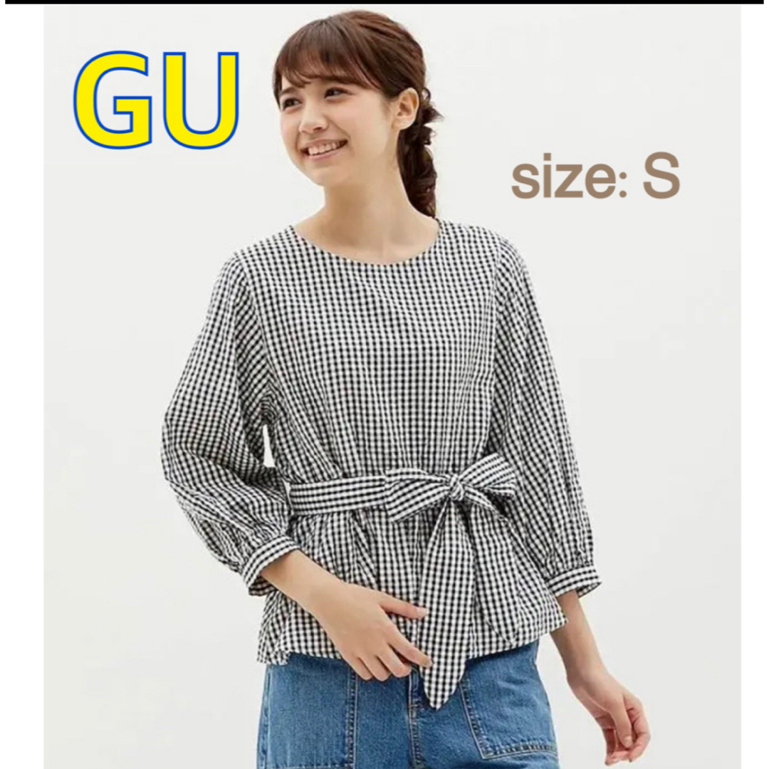 GU(ジーユー)のGU＊ギンガムチェックブラウス レディースのトップス(シャツ/ブラウス(長袖/七分))の商品写真