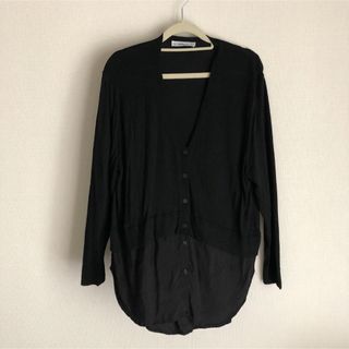 ザラ(ZARA)のZARA 重ね着風 スエードニット シャツ　S(シャツ/ブラウス(長袖/七分))