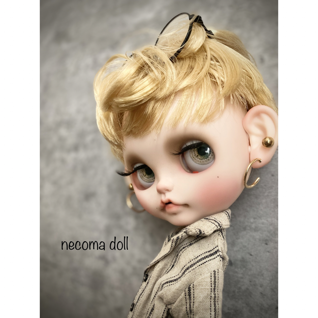 【necoma doll】ブロンドヘアの白肌くん◆ジェンダーレス◆フルセット！ ハンドメイドのぬいぐるみ/人形(人形)の商品写真
