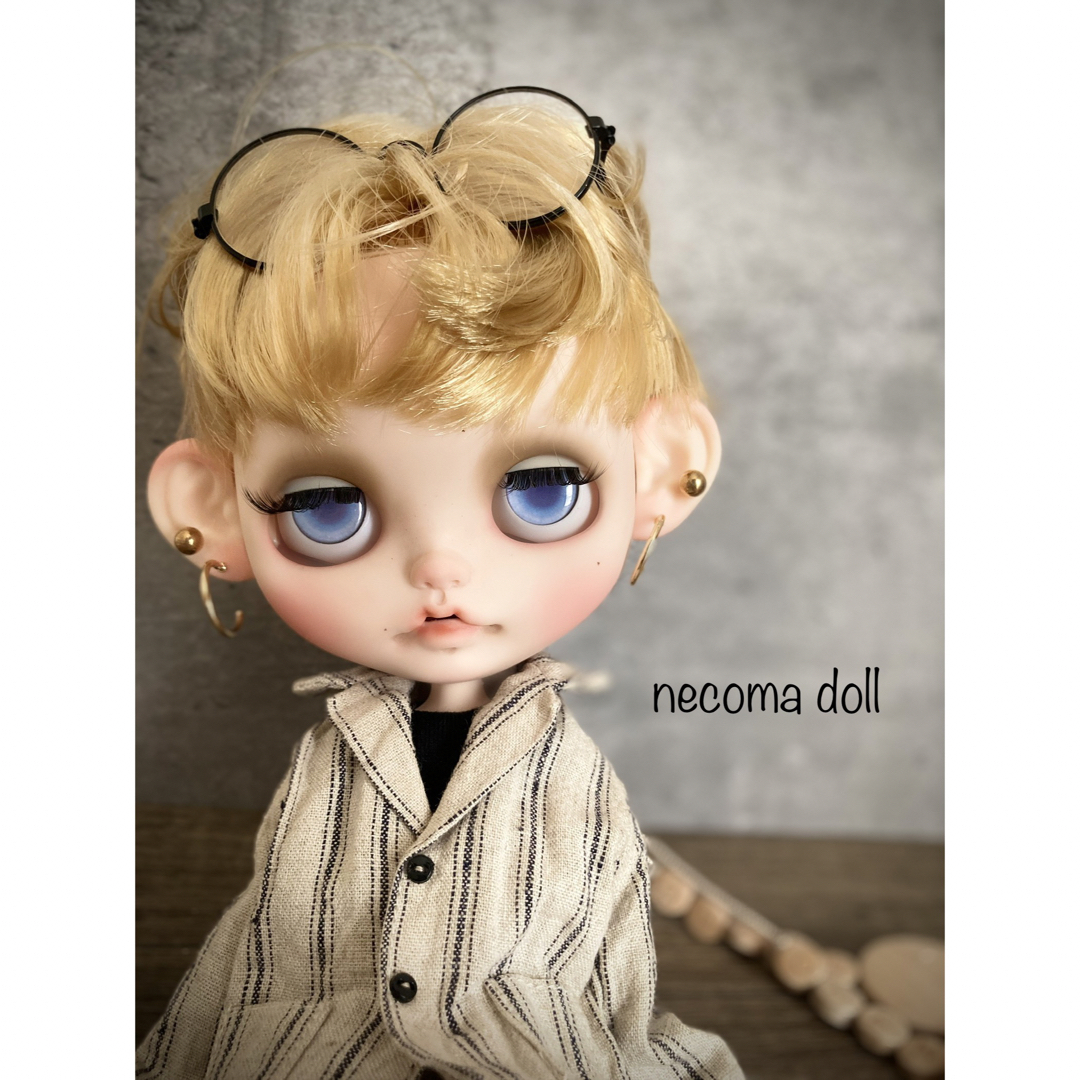 【necoma doll】ブロンドヘアの白肌くん◆ジェンダーレス◆フルセット！ ハンドメイドのぬいぐるみ/人形(人形)の商品写真