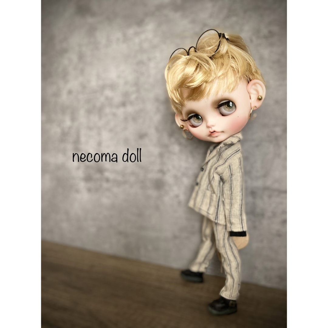 【necoma doll】ブロンドヘアの白肌くん◆ジェンダーレス◆フルセット！ ハンドメイドのぬいぐるみ/人形(人形)の商品写真