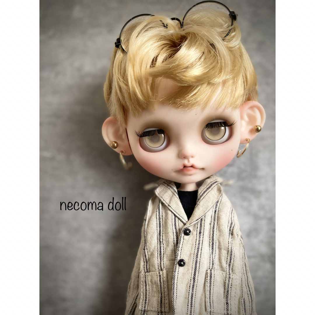 【necoma doll】ブロンドヘアの白肌くん◆ジェンダーレス◆フルセット！ ハンドメイドのぬいぐるみ/人形(人形)の商品写真