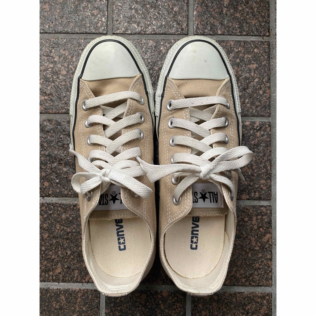 ALL STAR（CONVERSE）(オールスター)の☆24.5cm コンバースオールスター ベージュ ローカット レディースの靴/シューズ(スニーカー)の商品写真