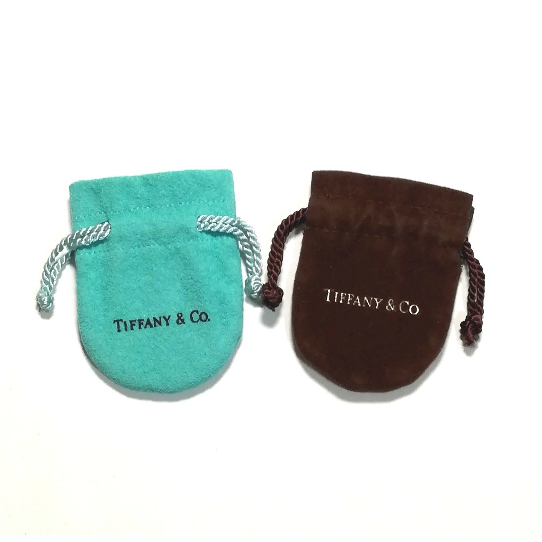 Tiffany & Co.(ティファニー)のティファニー TIFFANY&Co. ミニ巾着袋 アクセサリー袋 2色2枚セット レディースのバッグ(ショップ袋)の商品写真