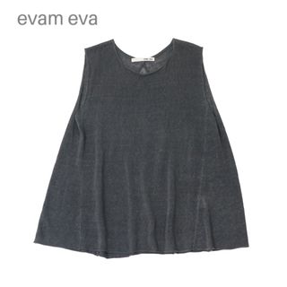 evam eva エヴァムエヴァ  linen cupro sleeveless