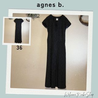 美品》アニエスベー　小花柄　ブラック　ロングワンピース日本製　agnes b.