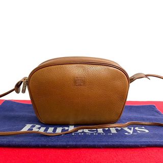 バーバリー(BURBERRY)のほぼ未使用 Burberrys バーバリーズ ノバチェック シャドーホース レザー ショルダーバッグ サコッシュ クロスボディバッグ ブラウン 19648(ショルダーバッグ)