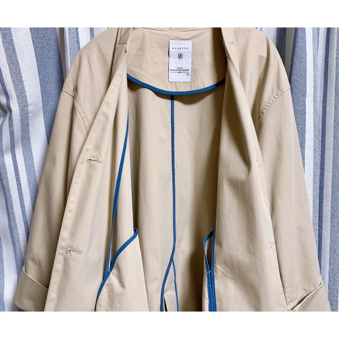 LILASIC(リラシク)の[新品未使用] LILASIC コットンVネックロングコート レディースのジャケット/アウター(スプリングコート)の商品写真