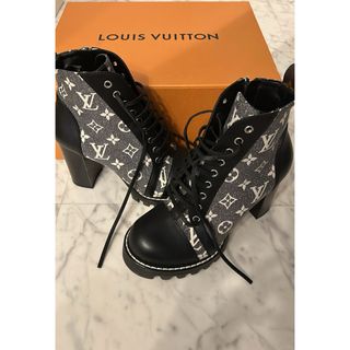 ルイヴィトン(LOUIS VUITTON)のヴィトン　スタートレイルライン アンクルブーツ デニム レディース ブーツ(ブーティ)