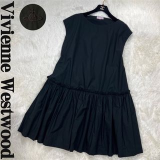 ヴィヴィアンウエストウッド(Vivienne Westwood)の美品♡ヴィヴィアンウエストウッド オーブ フレア ワンピース チュニック(ひざ丈ワンピース)