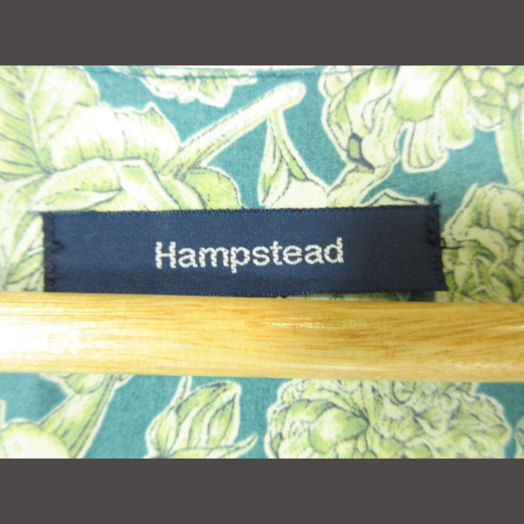 other(アザー)のHampstead ワンピース 五分袖 ひざ丈 ウエスト紐 花柄 グリーン系  レディースのワンピース(ひざ丈ワンピース)の商品写真