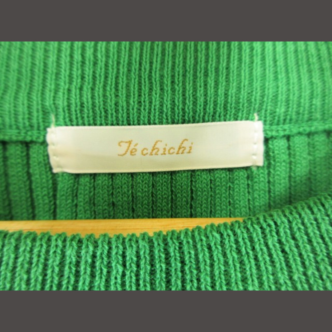 Techichi(テチチ)のTe chichi ニット カットソー 半袖 リブニット グリーン F  レディースのトップス(ニット/セーター)の商品写真