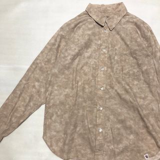 【美品】Silly GOODシリーグッド ムラ染めシャツ M 総柄 長袖 ルード