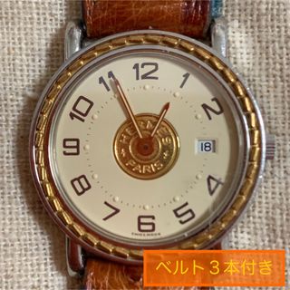 エルメス(Hermes)のHERMES セリエ　レディースウォッチ　替えベルト２本付き(腕時計)