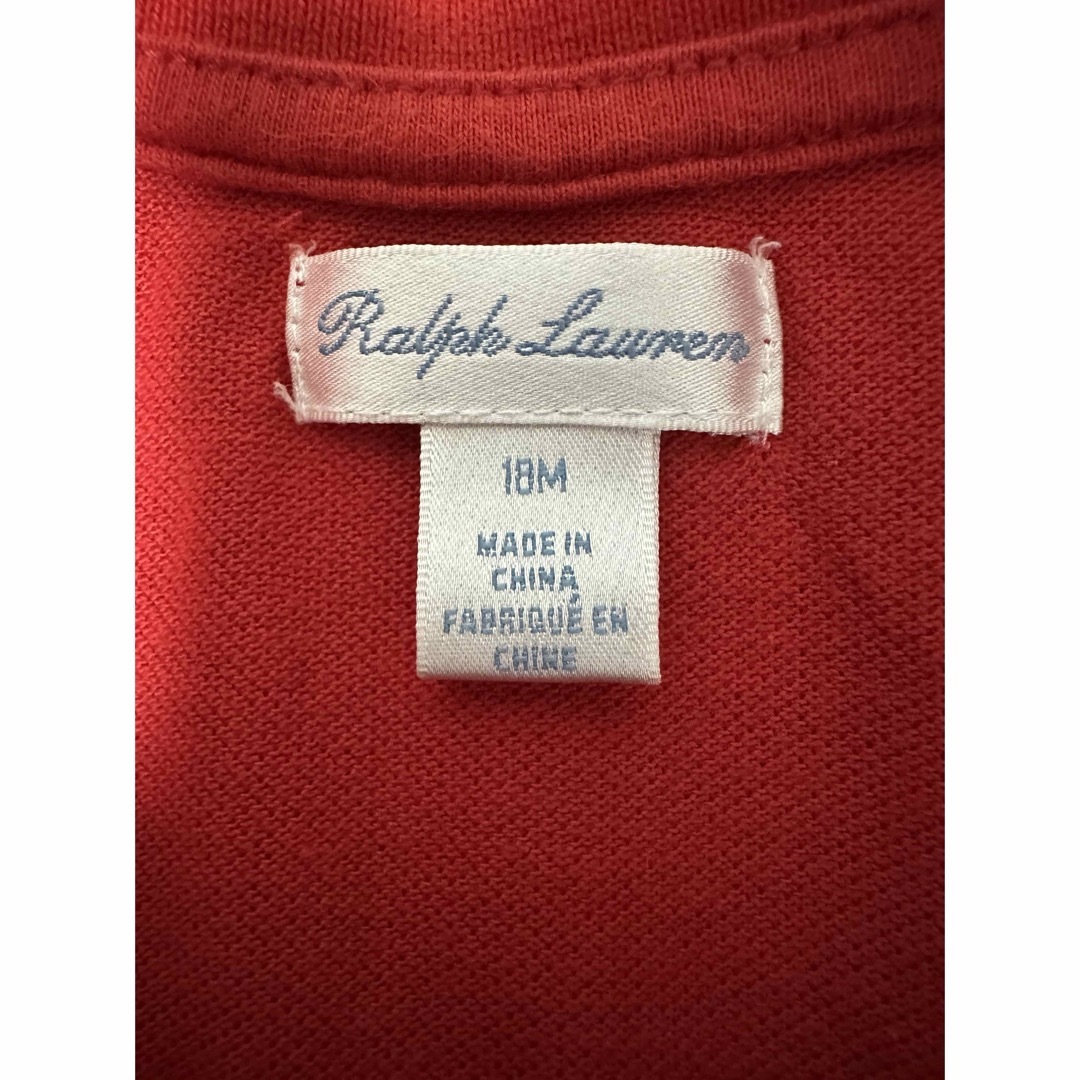 Ralph Lauren(ラルフローレン)の【ラルフローレン】キッズ ポロシャツ レッド　18m 85cm キッズ/ベビー/マタニティのキッズ服男の子用(90cm~)(Tシャツ/カットソー)の商品写真