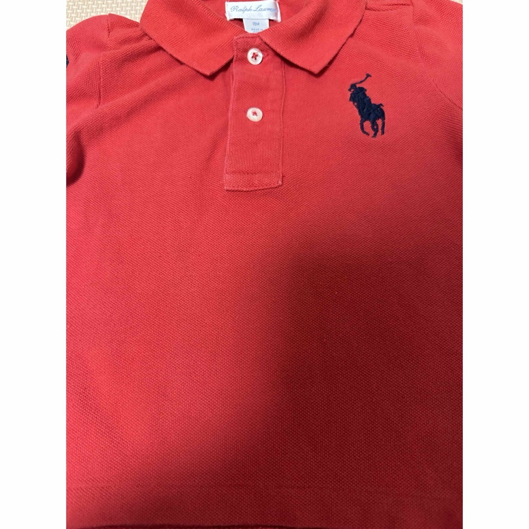 Ralph Lauren(ラルフローレン)の【ラルフローレン】キッズ ポロシャツ レッド　18m 85cm キッズ/ベビー/マタニティのキッズ服男の子用(90cm~)(Tシャツ/カットソー)の商品写真