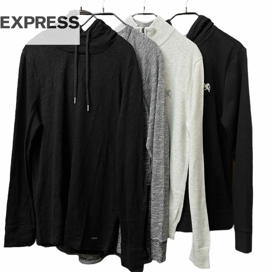 EXPRESS(エクスプレス)のEXPRESS  エクスプレス　長袖tシャツ　パーカー　セーター　４点セット メンズのトップス(ニット/セーター)の商品写真