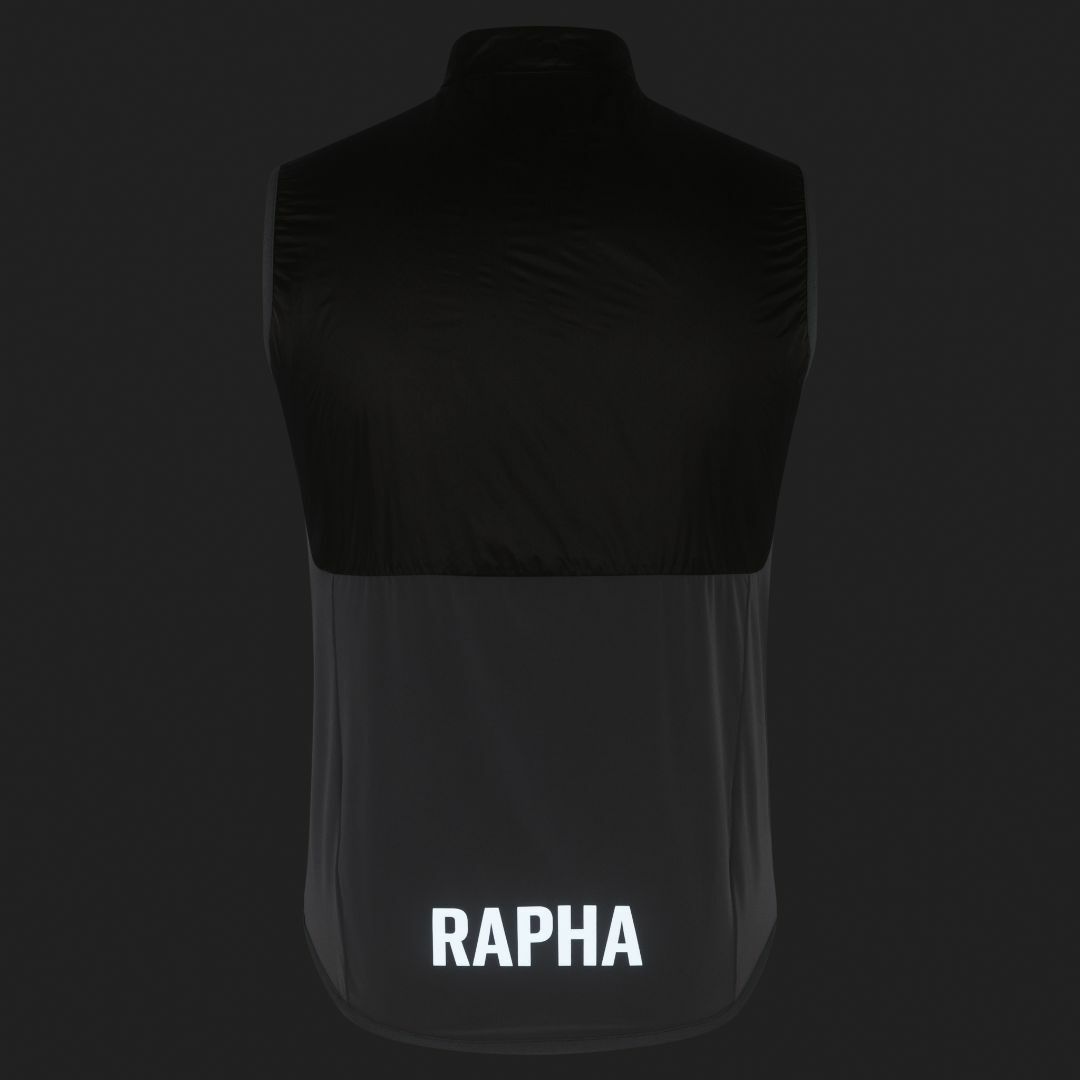 新品 Rapha メンズ プロチーム インサレーティッド ジレ Sサイズ グレー スポーツ/アウトドアの自転車(ウエア)の商品写真