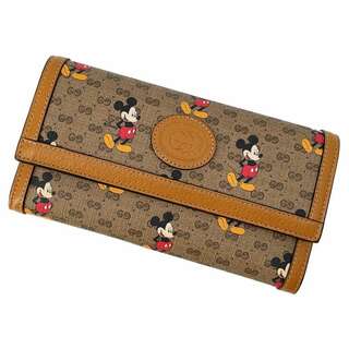 グッチ(Gucci)のグッチ 長財布 ディズニーコラボ ミッキーマウス フラップウォレット ミニGGスプリーム 602530 GUCCI 財布(財布)
