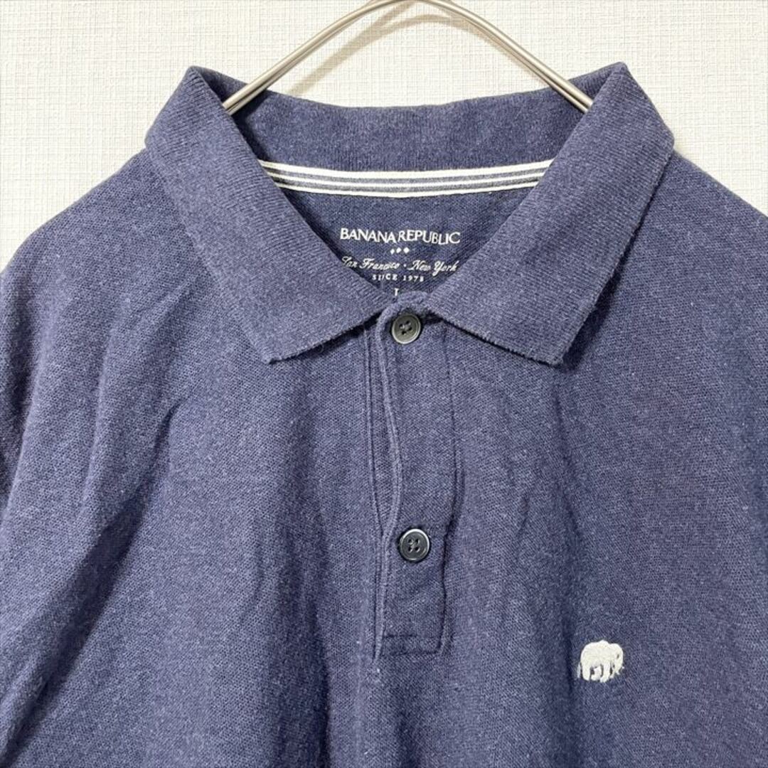 Banana Republic(バナナリパブリック)の90s 古着 バナナリパブリック 半袖ポロシャツ ゆるダボ 刺繍ロゴ L  メンズのトップス(ポロシャツ)の商品写真