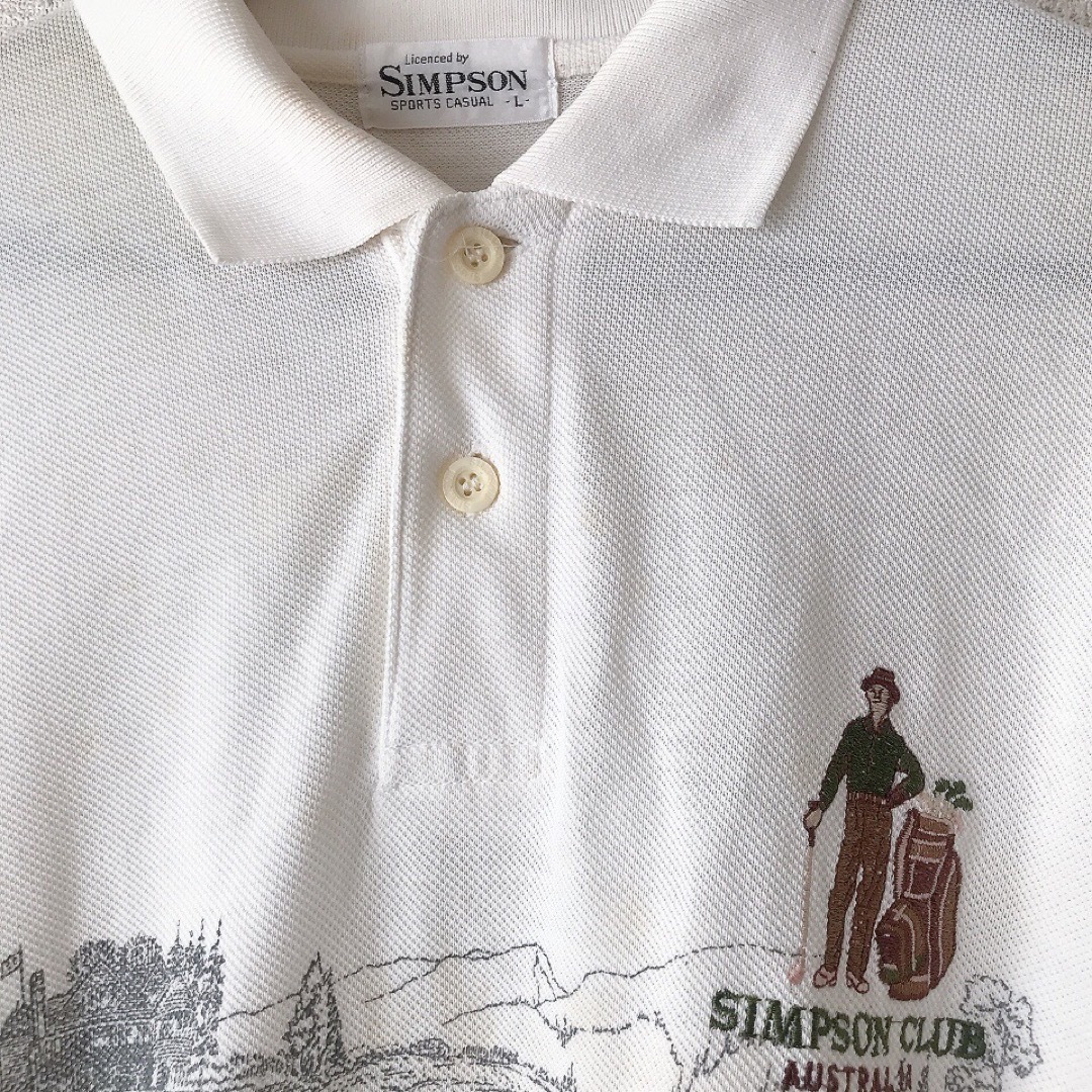 VINTAGE(ヴィンテージ)のSIMPSON VINTAGE ポロシャツ 刺繍 ゴルフ 長袖　L メンズのトップス(ポロシャツ)の商品写真