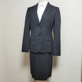 アオヤマ(青山)の極美品11号L　I.M.G.N 洋服の青山 ウォッシャブル  黒無地　就活スーツ(スーツ)