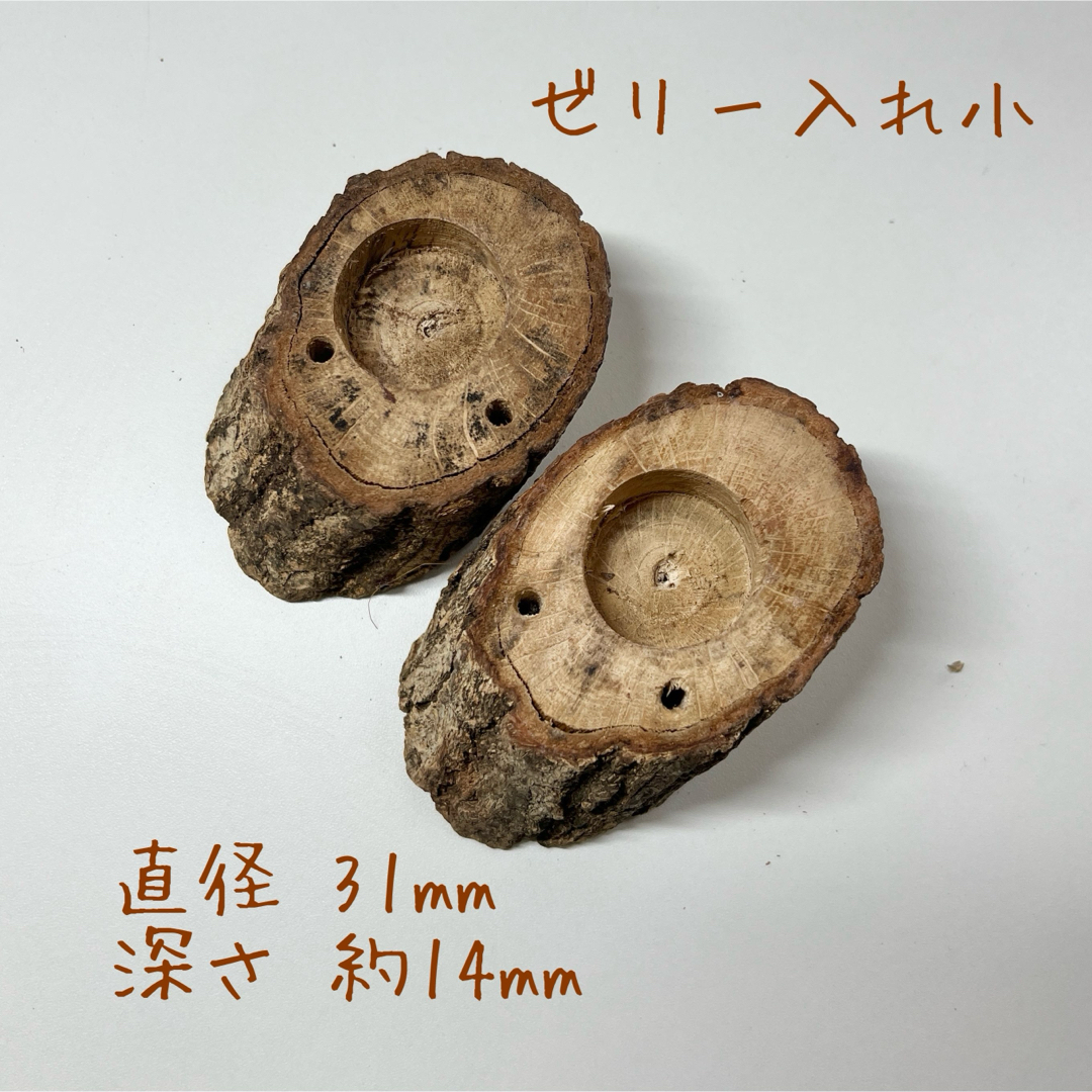 木製 昆虫ゼリー入れ 昆虫餌入れ 止まり木 カブトムシ クワガタ 飼育セット その他のペット用品(虫類)の商品写真