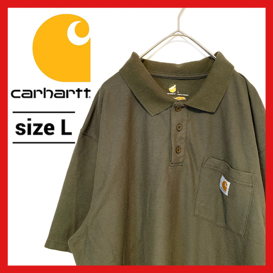 carhartt(カーハート)の90s 古着 カーハート 半袖ポロシャツ オーバーサイズ ゆるダボ L  メンズのトップス(ポロシャツ)の商品写真