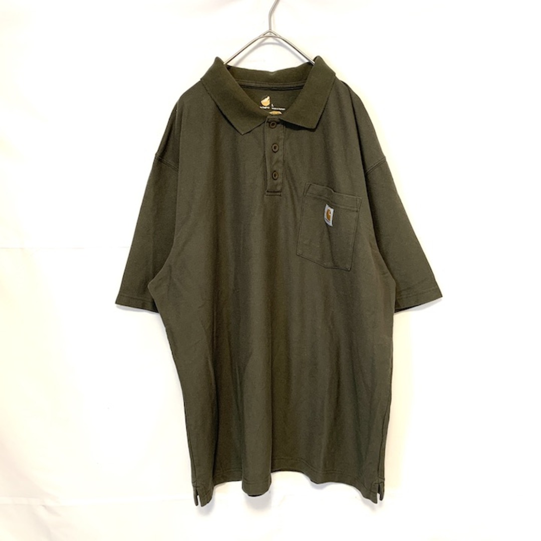 carhartt(カーハート)の90s 古着 カーハート 半袖ポロシャツ オーバーサイズ ゆるダボ L  メンズのトップス(ポロシャツ)の商品写真