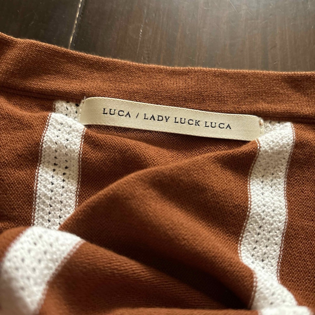 LUCA/LADY LUCK LUCA(ルカレディラックルカ)のレディラックルカ 美品 七分袖 セットアップ レンガ色 レディースのレディース その他(セット/コーデ)の商品写真