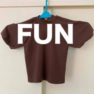 ファン(FUN)のバルーン袖トップス　FUN  レディース半袖　フリーサイズ(カットソー(半袖/袖なし))