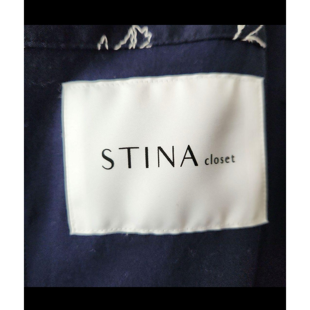 新品同様スティナstina closet turip dress navy36L レディースのワンピース(ロングワンピース/マキシワンピース)の商品写真