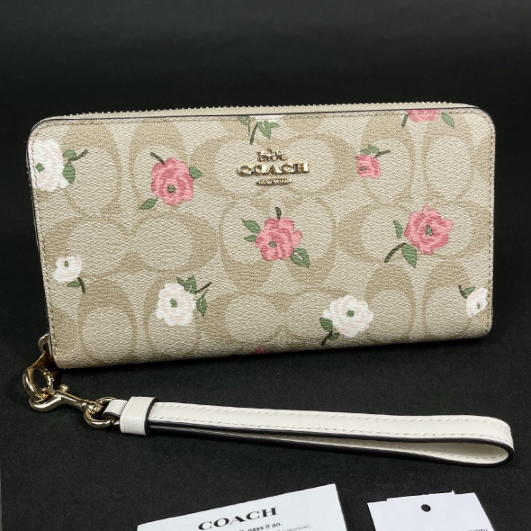 COACH(コーチ)のCOACH コーチ シグネチャー フローラル 長財布 CR966 花柄 新品 レディースのファッション小物(財布)の商品写真