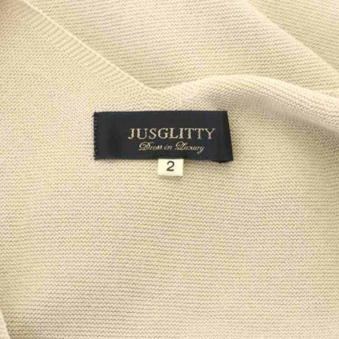 JUSGLITTY(ジャスグリッティー)のジャスグリッティー ホールガーメントVプルオーバー ニット 九分袖 2 レディースのトップス(ニット/セーター)の商品写真