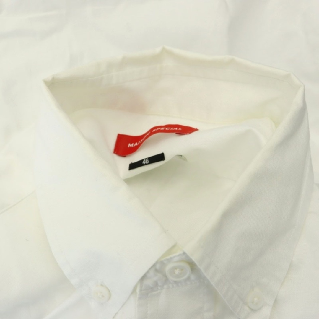other(アザー)のメゾンスペシャル コットン ボタンダウンシャツ スタンドカラー 46 M 白 メンズのトップス(シャツ)の商品写真