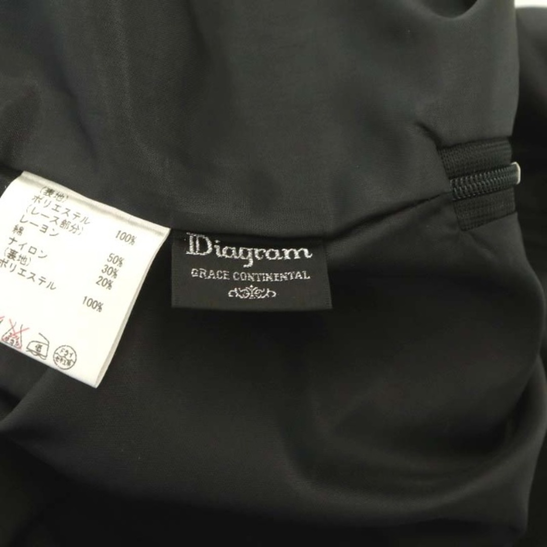 ダイアグラム グレースコンチネンタル ショートパンツ 裾レース タック 36 黒 レディースのパンツ(ショートパンツ)の商品写真