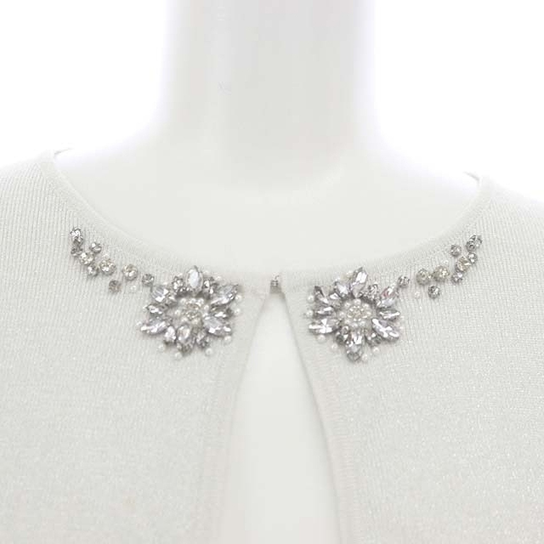 TOCCA(トッカ)のトッカ SNOWFLAKE WALTZ JEWEL LAME BOLERO 白 レディースのトップス(カーディガン)の商品写真